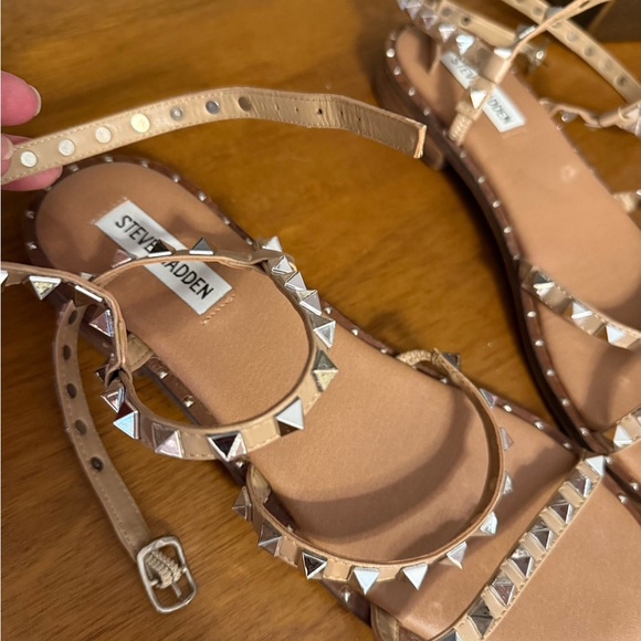 Steve Madden Tan Studded Sandals - Picture 4 of 5